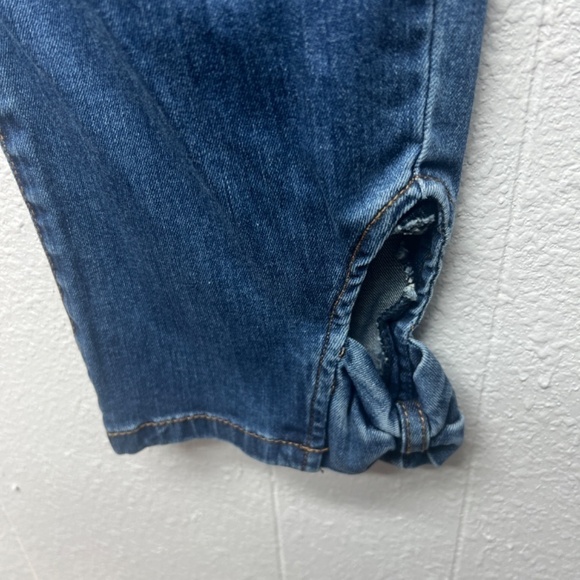 ModCloth Dark Wash Ankle Length High Rise Stretch Jeans Womens Sz XL Bow Accent - Picture 5 of 12